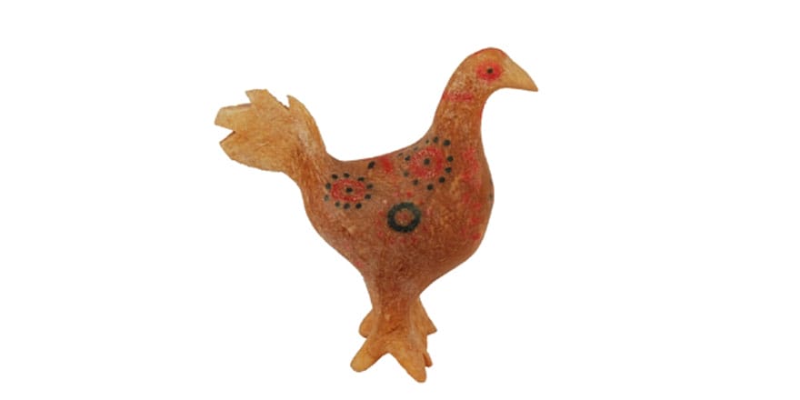 Cheese figure shaped like a chicken