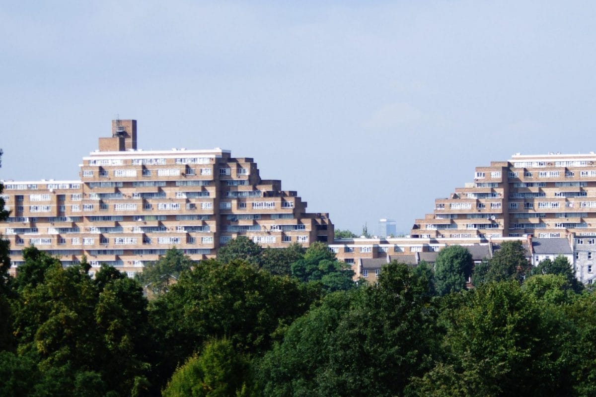 Dawson's Heights housing block as seen from a distance