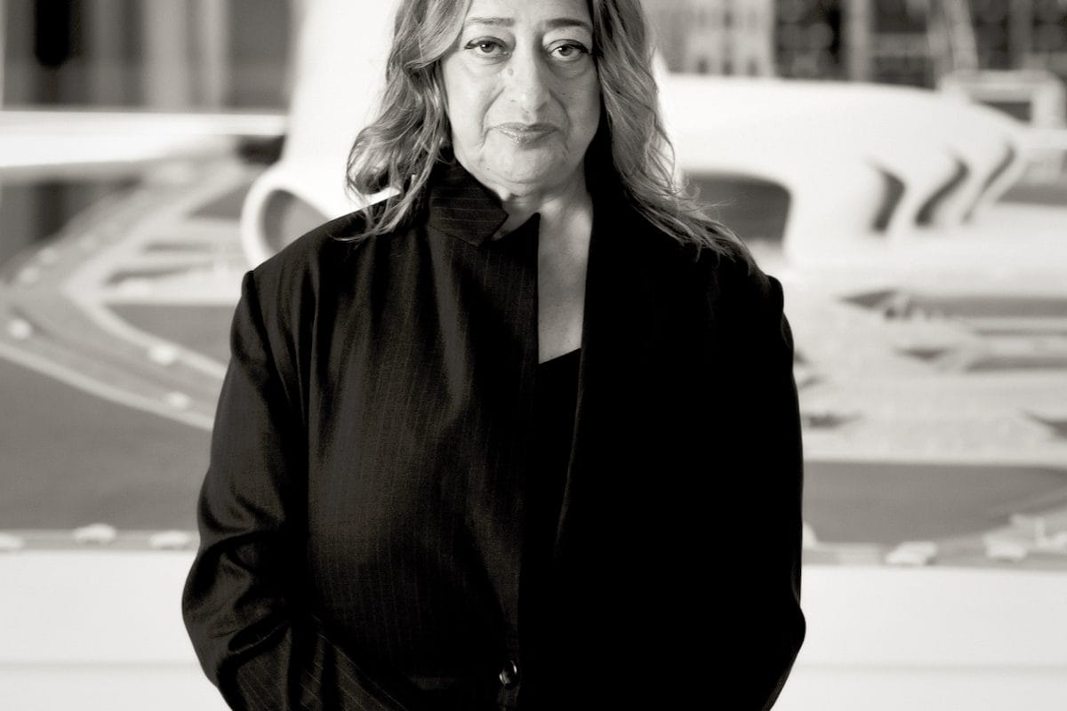Woman in black long coat