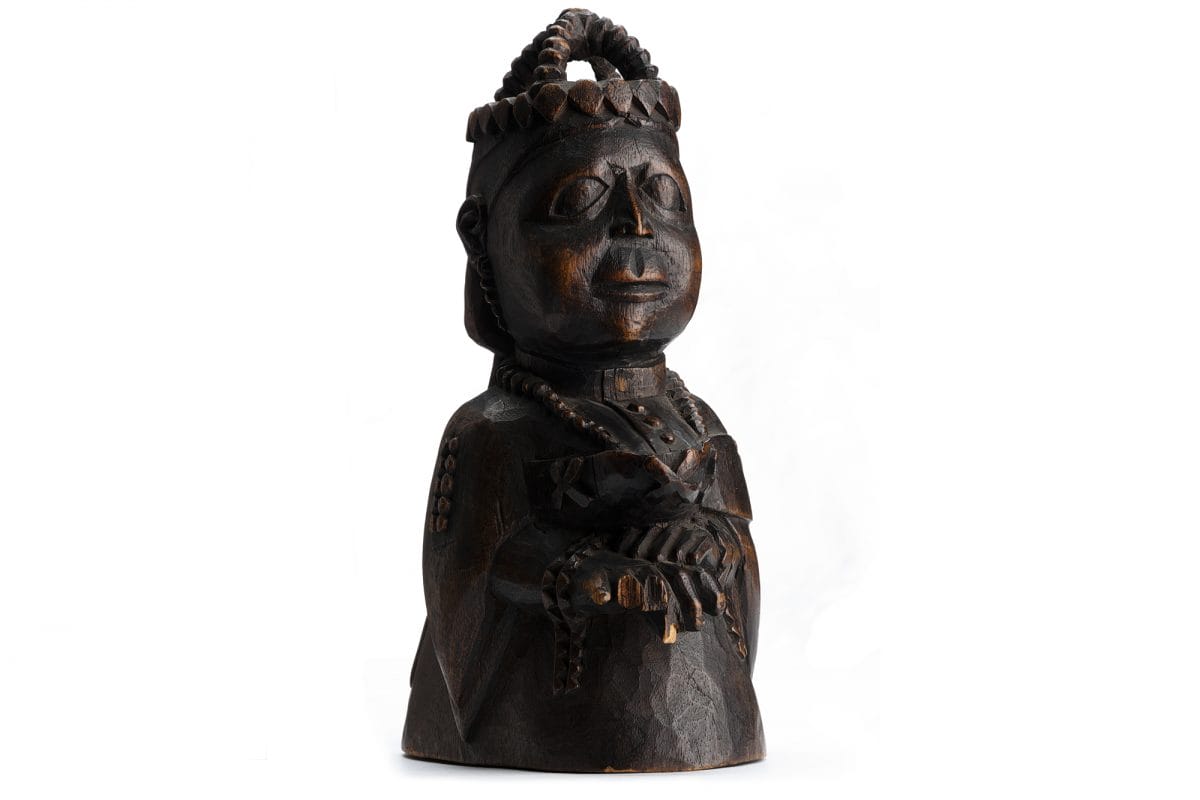 Carved wooden figure of Queen Victoria