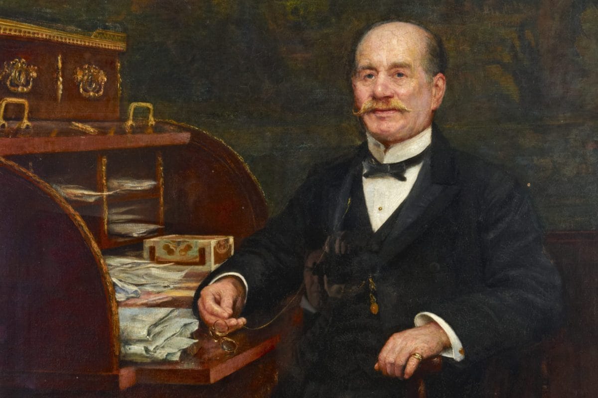 An oil painting of Frederick Horniman