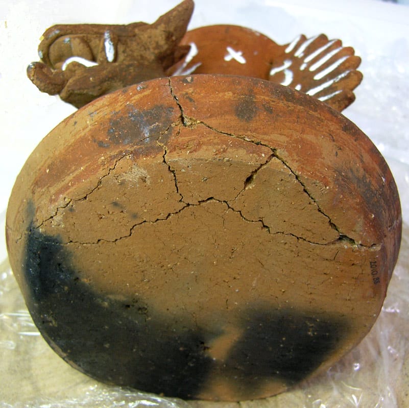 A Balinese incense burner damaged