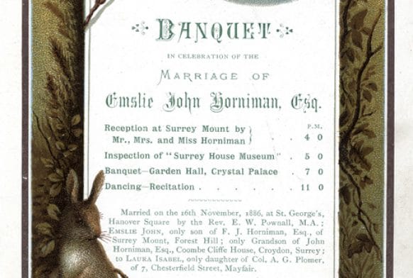 The first wedding at the Horniman