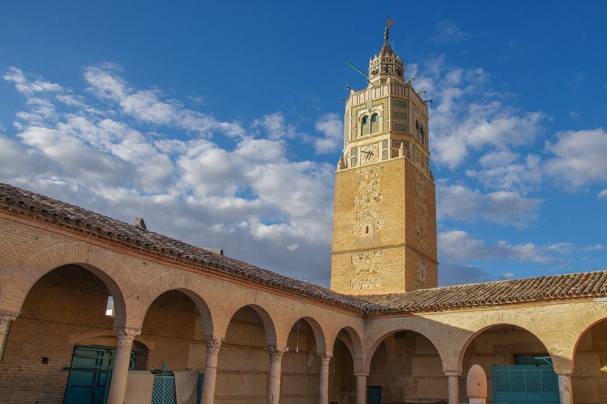 An older brick minaret in testour