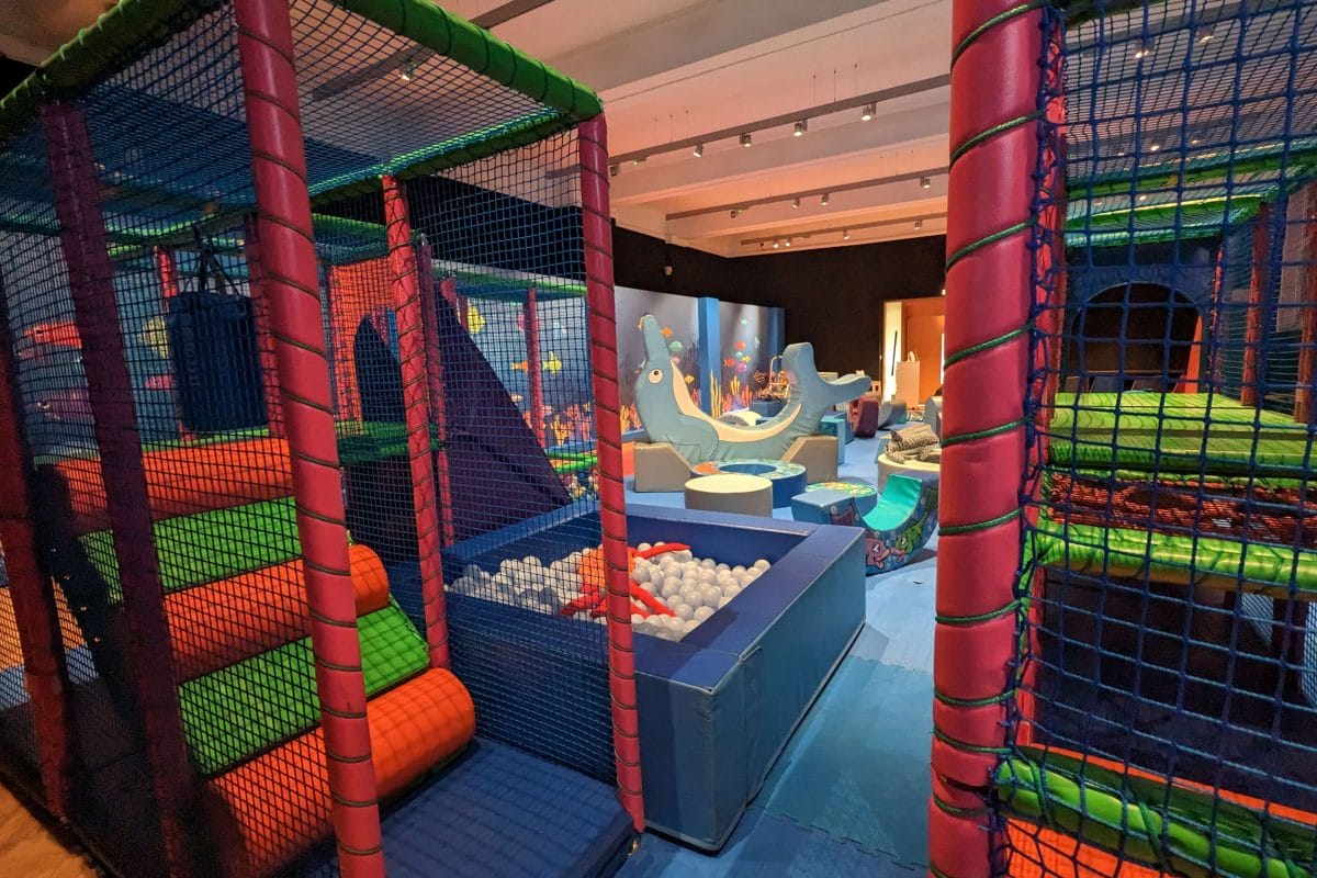 Climbing equipment in soft play