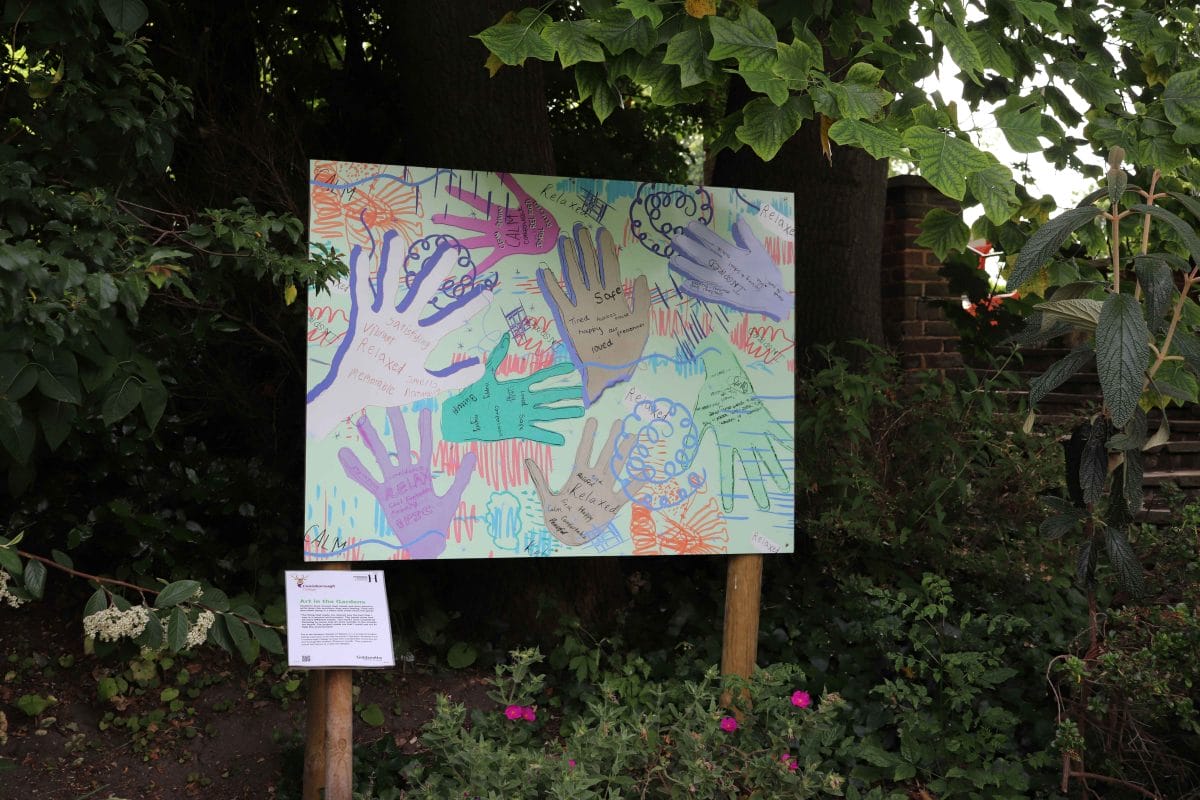 A Horniman garden art board designed by students