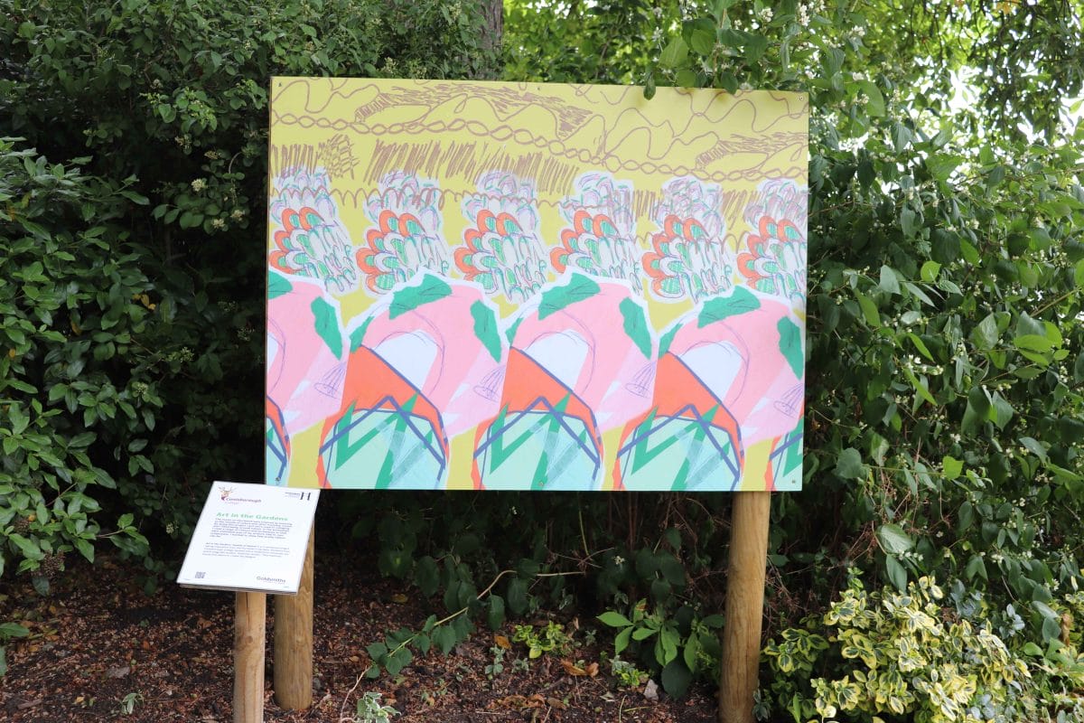 A Horniman garden art board designed by students