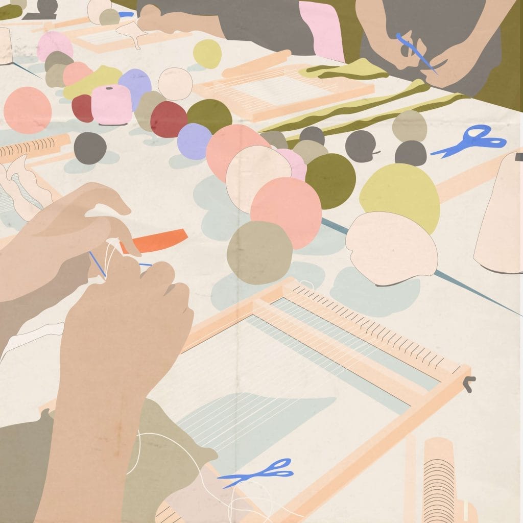 Graphic depicting a craft activity
