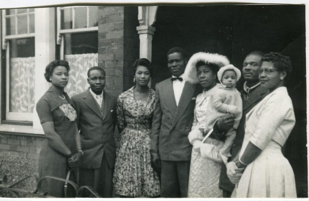 Judy Joseph's family on Aunt Caro's wedding day
