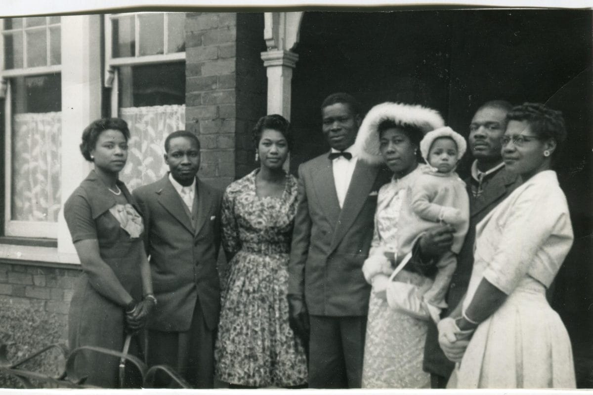 Judy Joseph's family on Aunt Caro's wedding day