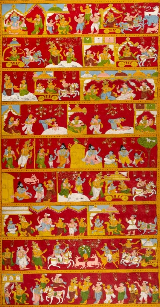 Scenes from the life of Bhishma – featuring his role in the Kurukshetra war